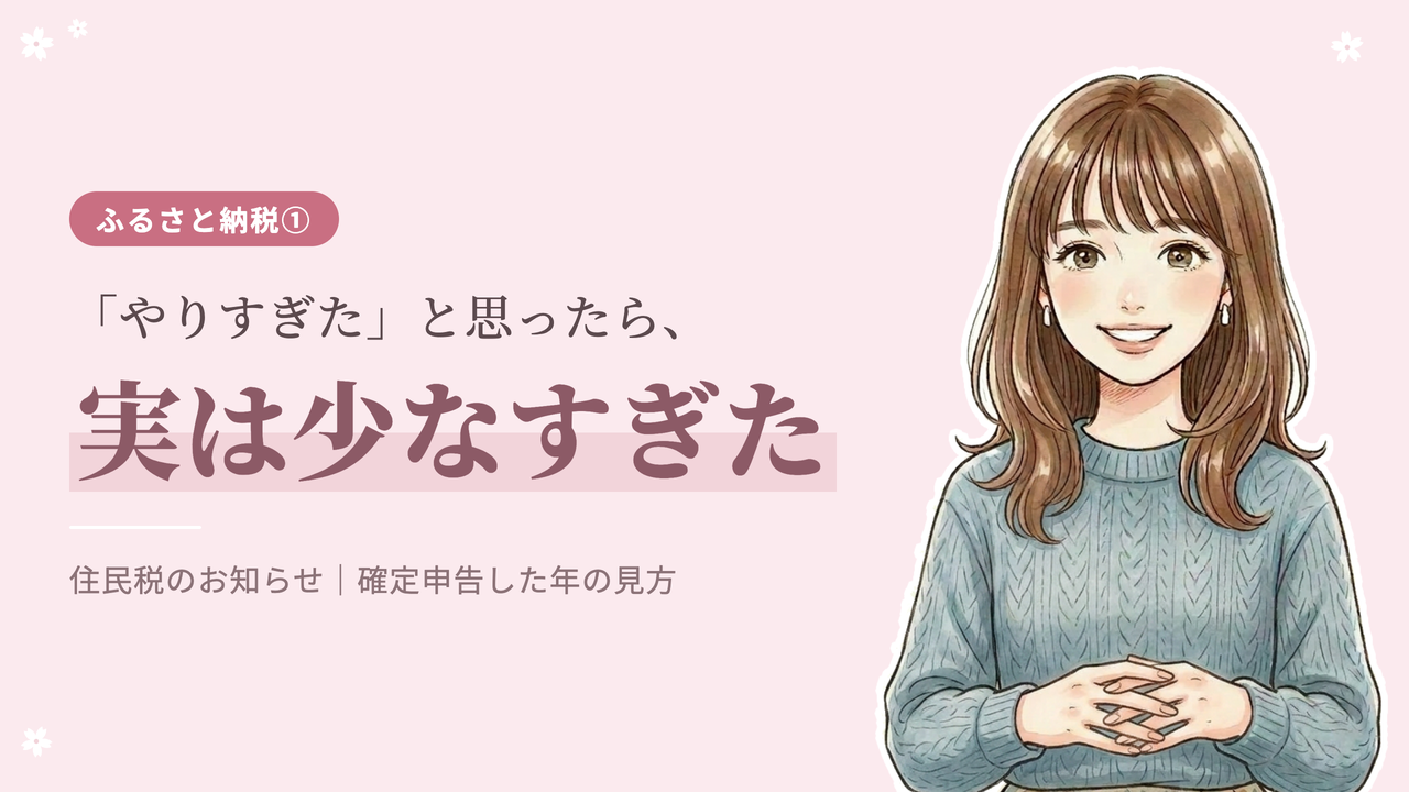 ふるさと納税 住民税のお知らせで「やりすぎた」と思ったら実は少なすぎた話